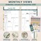 bloom daily planners 2026 Hard Cover Weekly & Monthly Planner, 5.5" x 8.25", Garden Party, Beige